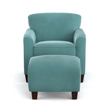 Leonardo Velvet Chair & Ottoman