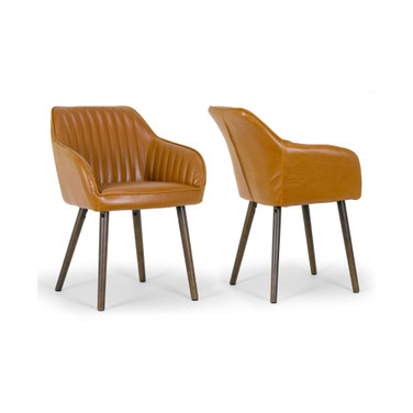 Set of 2 Alaura Arm Chair in with Beech Legs