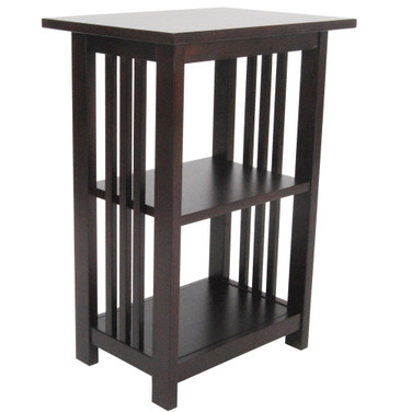 Mission 2 Shelf End Table, Espresso