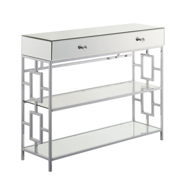 Town Square 1 Drawer Mirrored Console Table