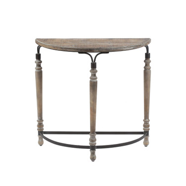 Wood Rustic Half Moon Table