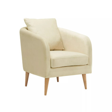 Zoe Accent Chair with Wooden Legs