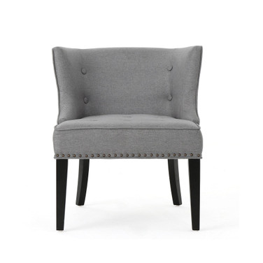 Adelina Contemporary Nailhead Trim Upholstered Accent Chair