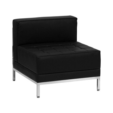 Contemporary Leather soft Soft Reception Modular Middle Chair
