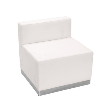 Modular Reception Chair With Brushed Stainless Steel Base
