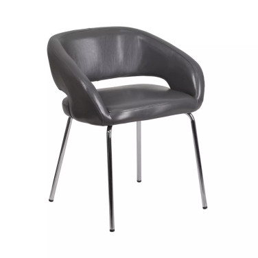 Contemporary Leathersoft Side Reception Chair