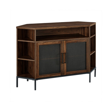 Industrial Mesh Door Corner TV Console