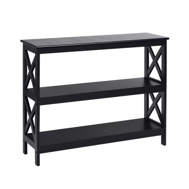 3-Tier Console Table x-Design Bookshelf Sofa Side Accent Table