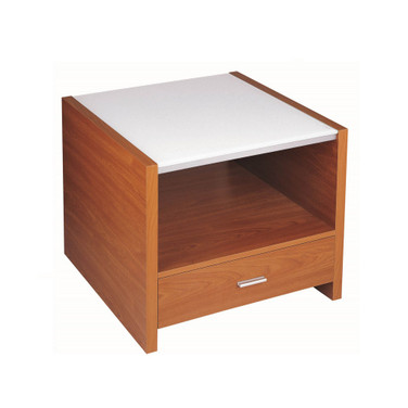 End Table with Tempered Glass and MDF Board
