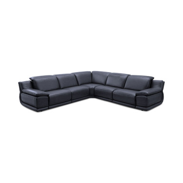 Daisley 5-Pc. Leather "L" Shaped Sectional Sofa with 3 Power Recliners
