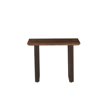 Mapai Acacia Wood Side Table in Walnut Finish - 28" x 22" x 22"