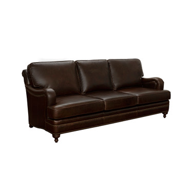 Traditional Stationary Sofa with Brass Nail Head Trim