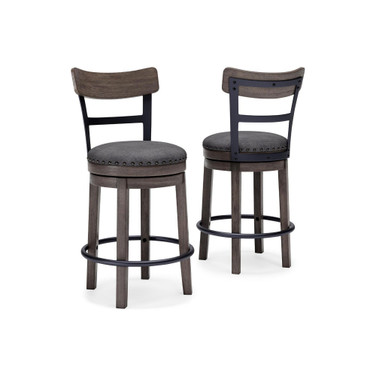 Caitbrook Upholstery Swivel Barstool