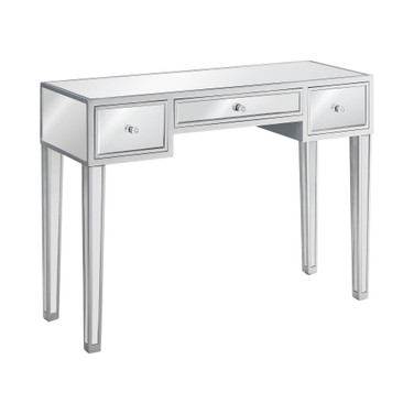 Mirrored Console Table with 3 Storage Drawers