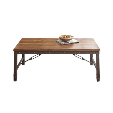 Ashford 48" Wood and Metal Industrial Style Cocktail Table