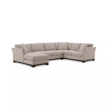 Elliot II 138" Fabric 3-Pc. Chaise Sectional