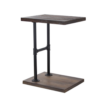 American Art Decor Modern Wood End Side Table
