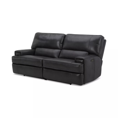 Binardo 86" 2 Pc Zero Gravity Leather Sectional with 2 Power Recliners