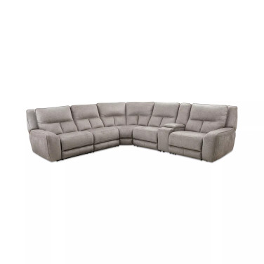 Terrine 6-Pc. Fabric Sectional with 2 Power Motion Recliners and 1 USB Console