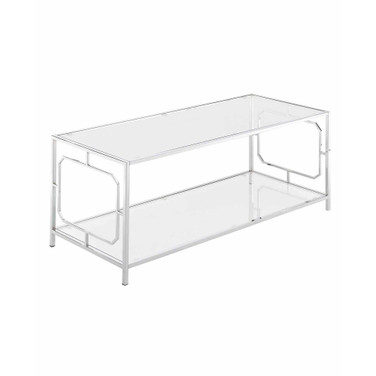 Omega Chrome Coffee Table with Shelf