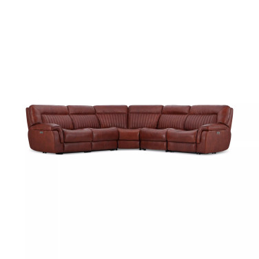 Thaniel 5-Pc. Leather Sectional with 3 Power Recliners
