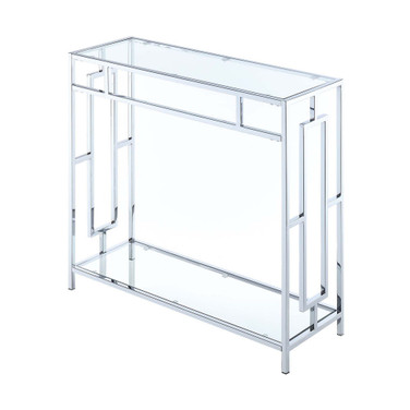 Town Square Chrome Hall Table