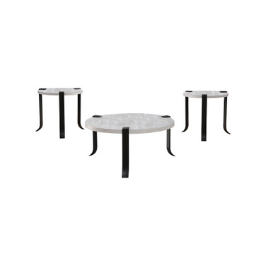 Burford Round Coffee Table Set, 3 Piece