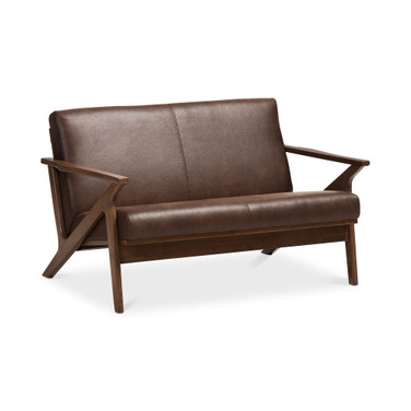 Wynona Faux Leather Loveseat