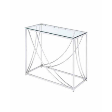Malibu Rectangular Sofa Table with Swoop Accents
