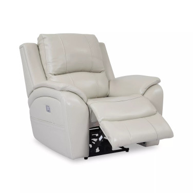 Karuse Leather Power Recliner with Power Headrest and USB Power Outlet