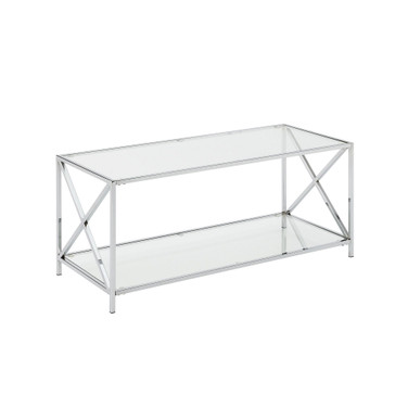 Oxford Chrome Coffee Table with Shelf