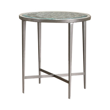 Porcelain Steel Frame End Table