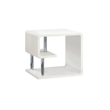 Lazer White End Table