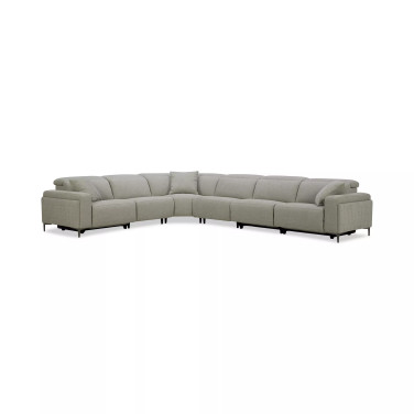 Adney 161" 6-Pc. Zero Gravity Fabric Sectional with 3 Power Recliners