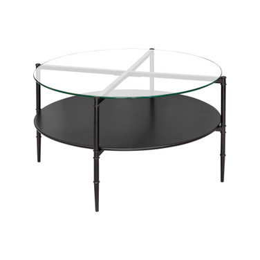 Caroline 18" Round Interchangeable Wood Glass Top Coffee Table