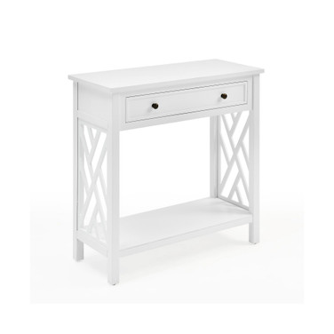 Coventry Wood Console Table with Drawer and Shelf