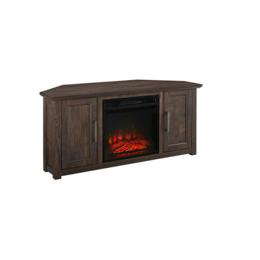 Camden 48" Corner TV Stand with Fireplace
