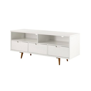 58" 3 Drawer Solid Wood TV Stand