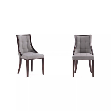 Fifth Avenue 2-Piece Beech Wood Faux Leather Upholstered Dining Chair Set