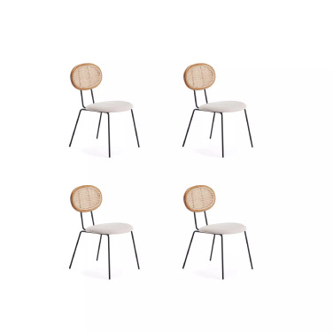 Jardin 4-Piece Upholstered Metal Dining Chair