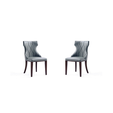 Reine 2-Piece Beech Wood Faux Leather Upholstered Dining Chair Set