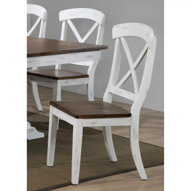 Company Transitional X-Back Dining Chairs, Set of 2