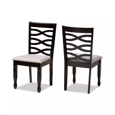 Lanier Modern and Contemporary Fabric Upholstered 2 Piece Dining Chair Set