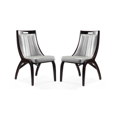 Danube 2-Piece Faux Leather Upholstered Beech Wood Dining Chair