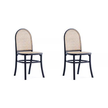 Paragon 2-Piece Ash Wood and Natural Cane Dining Chair