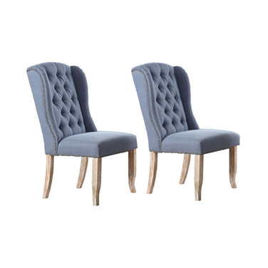Huntington Upholstered Side Chairs with Tufted Back, Set of 2