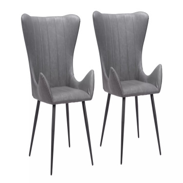 37" Steel, Polyurethane Alejandro Dining Chair