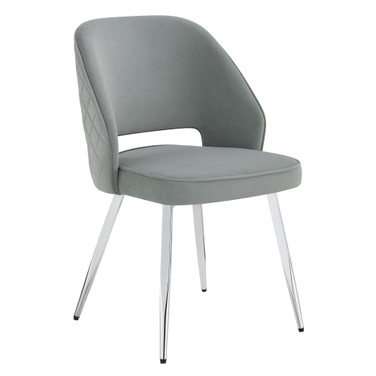 2-Piece Metal Heather Upholstered with Open Back Dining Chairs Set