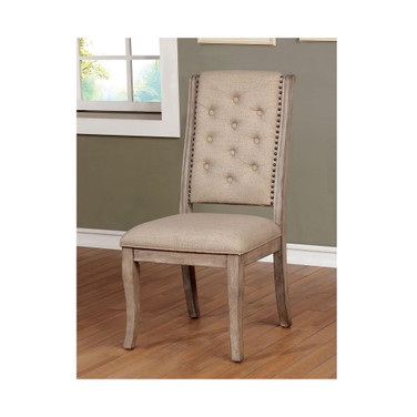 Aggate Rustic Upholstered Dining Chair (Set of 2)