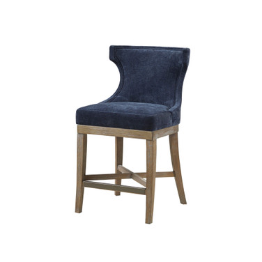 Carson 25.25" Wood Legs Swivel Seat Counter Stool